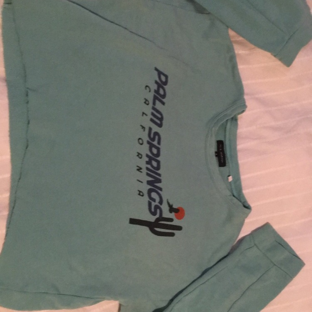 palm springs light blue cropped sweater⚔️🦋